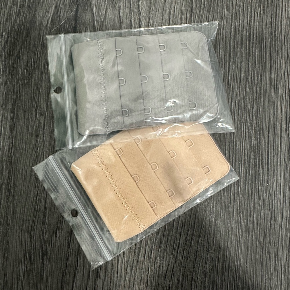 Gray and Tan Bra Extenders - new and never used